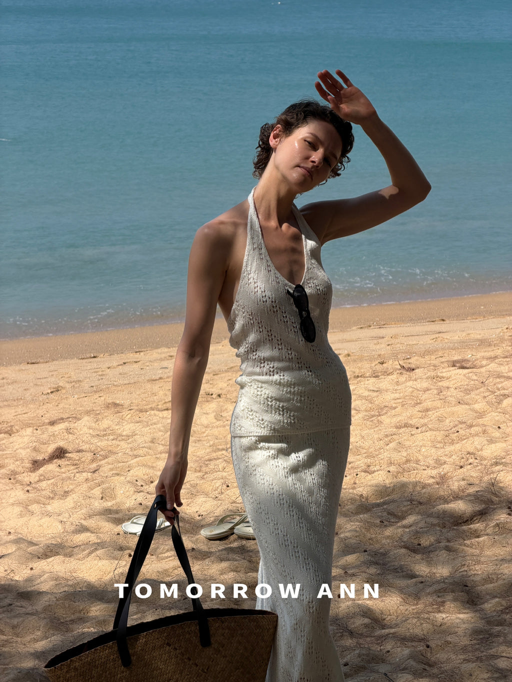TOMORROW ANN Early Spring High-Waist Elegant Slimming A-Line Maxi Skirt