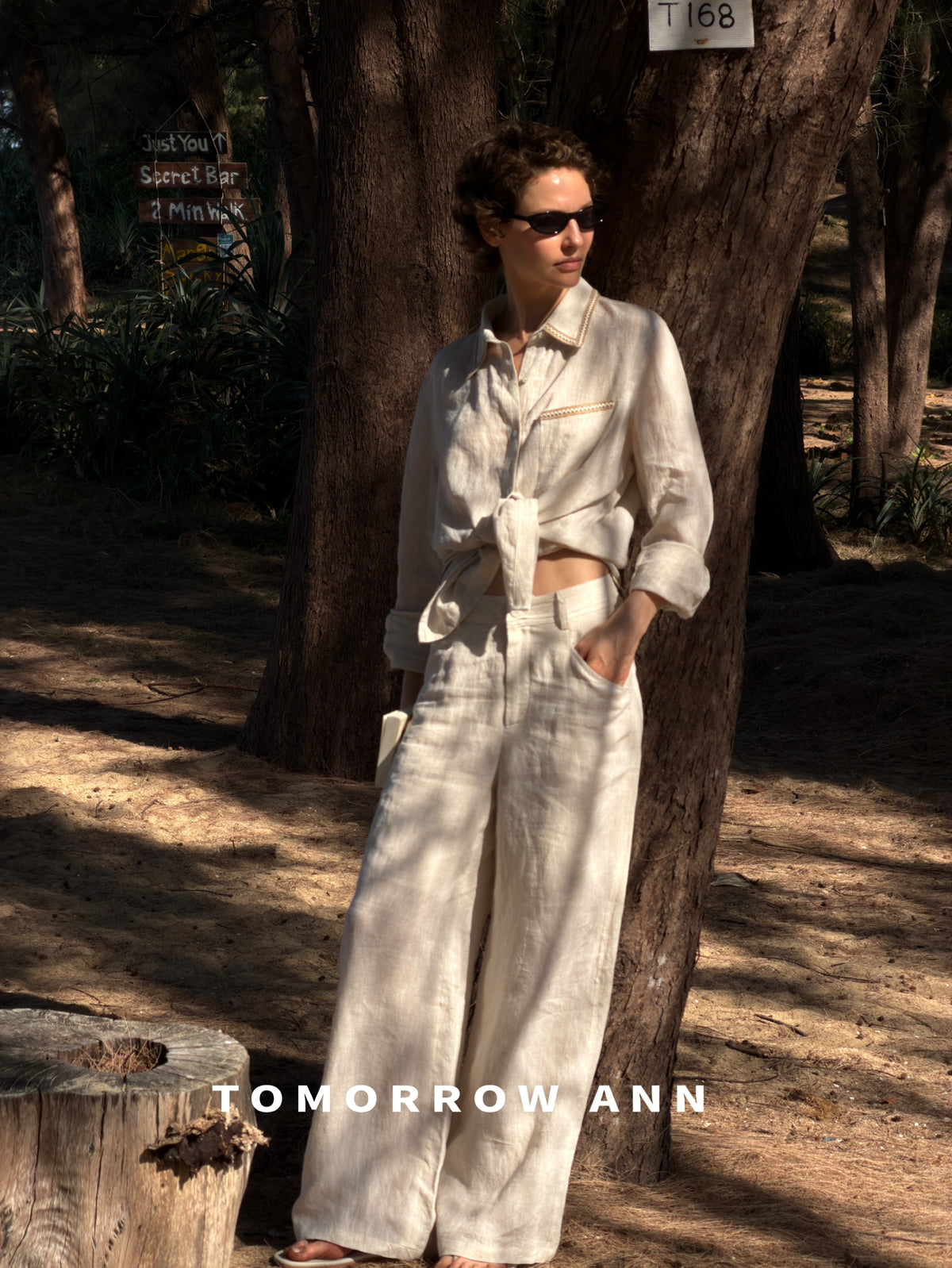 TOMORROW ANN Early Spring 2026 Embroidered Wide-Leg Casual Pants - Quiet Luxury Style