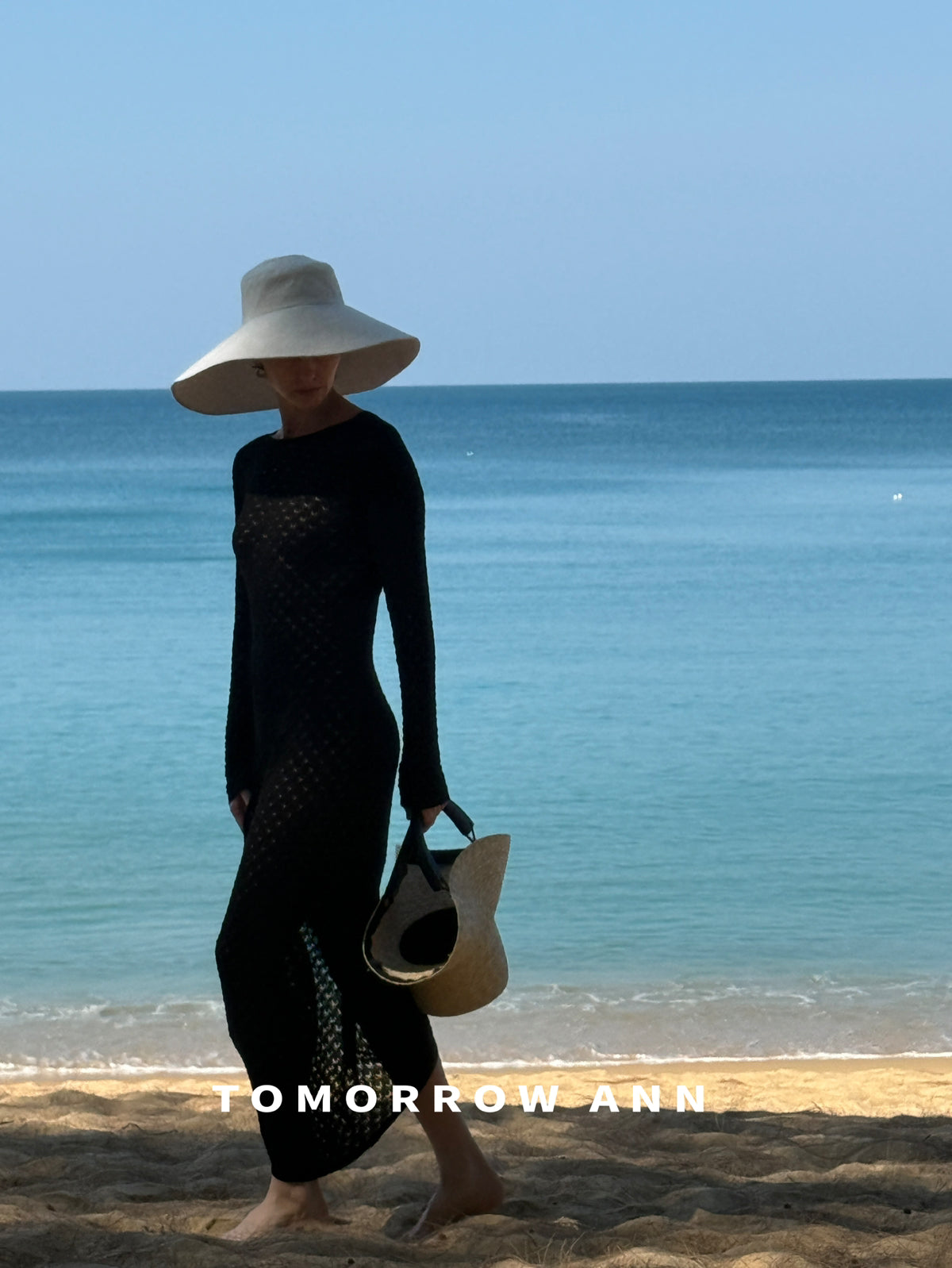 Early Spring 2026! 【TOMORROW ANN】 Hollow-out Open Back Slim Fit Maxi Dress (Contains 15% Wool) 12751# OZQ