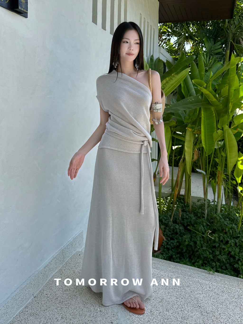 TOMORROW ANN 2026 Early Spring Elegant Slimming Casual A-Line Midi Skirt