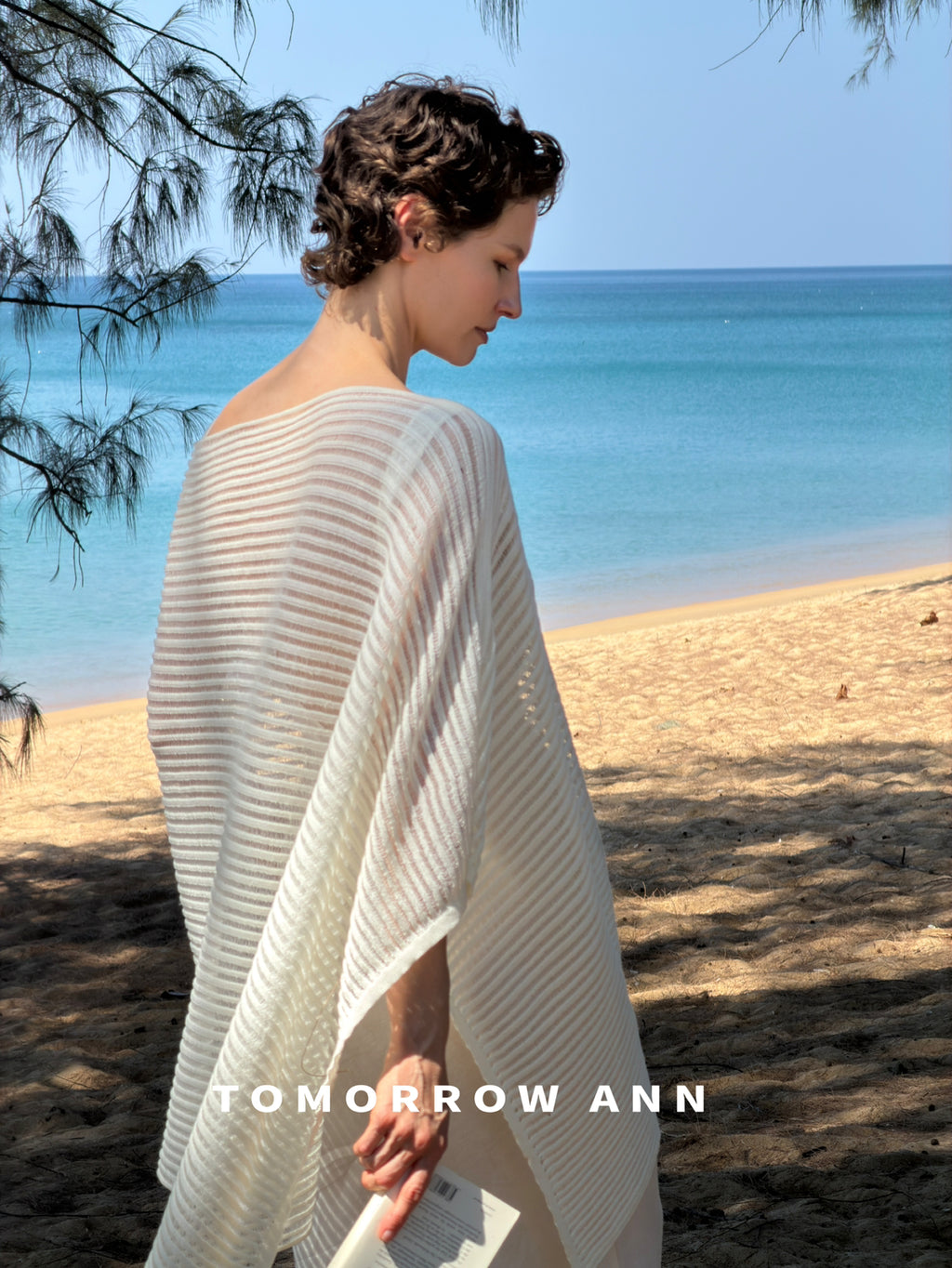 TOMORROW ANN Elegant Loose Fit Fashion Spring Knitwear - Chic Off-the-Shoulder Pullover