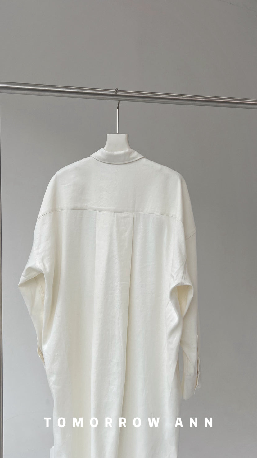 TOMORROW ANN Spring 2026 Designer Elegant Loose Versatile Button-Down Shirt