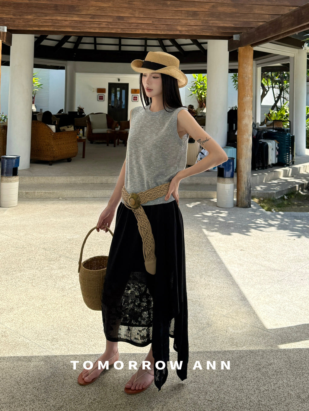 TOMORROW ANN Spring 2026 Minimalist Sequin Versatile Fashion Vest