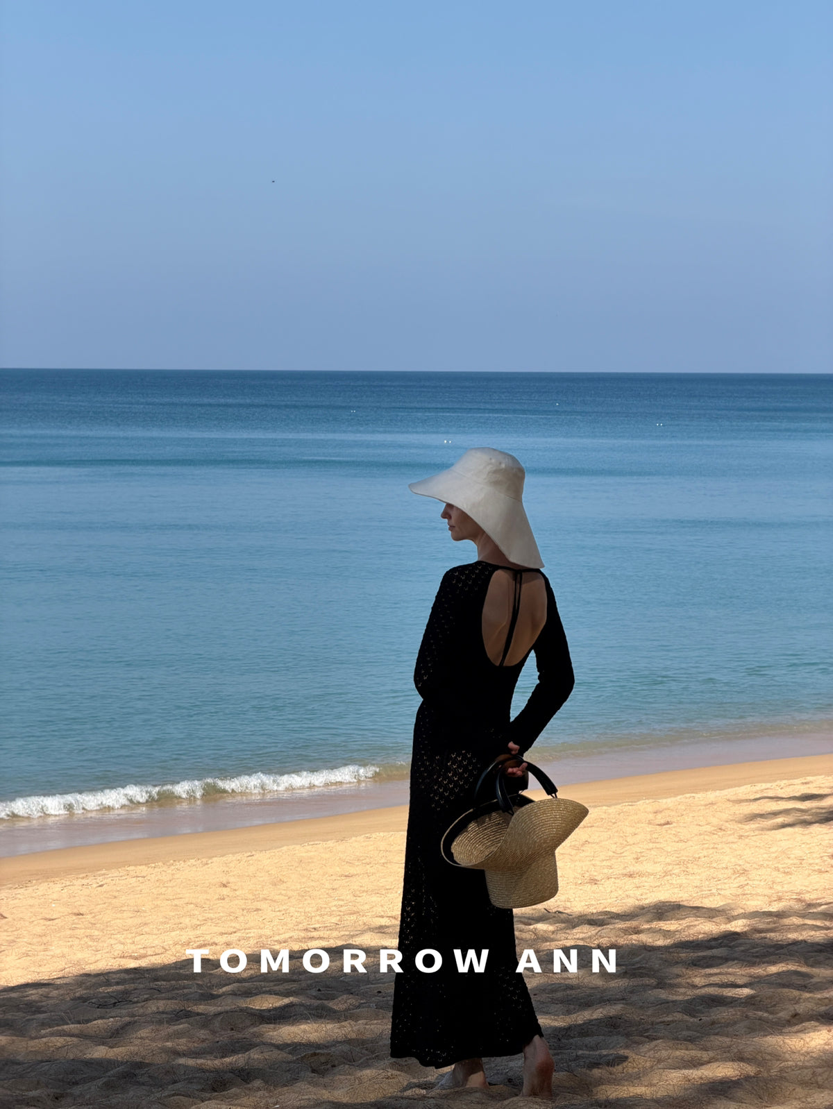 Early Spring 2026! 【TOMORROW ANN】 Hollow-out Open Back Slim Fit Maxi Dress (Contains 15% Wool) 12751# OZQ