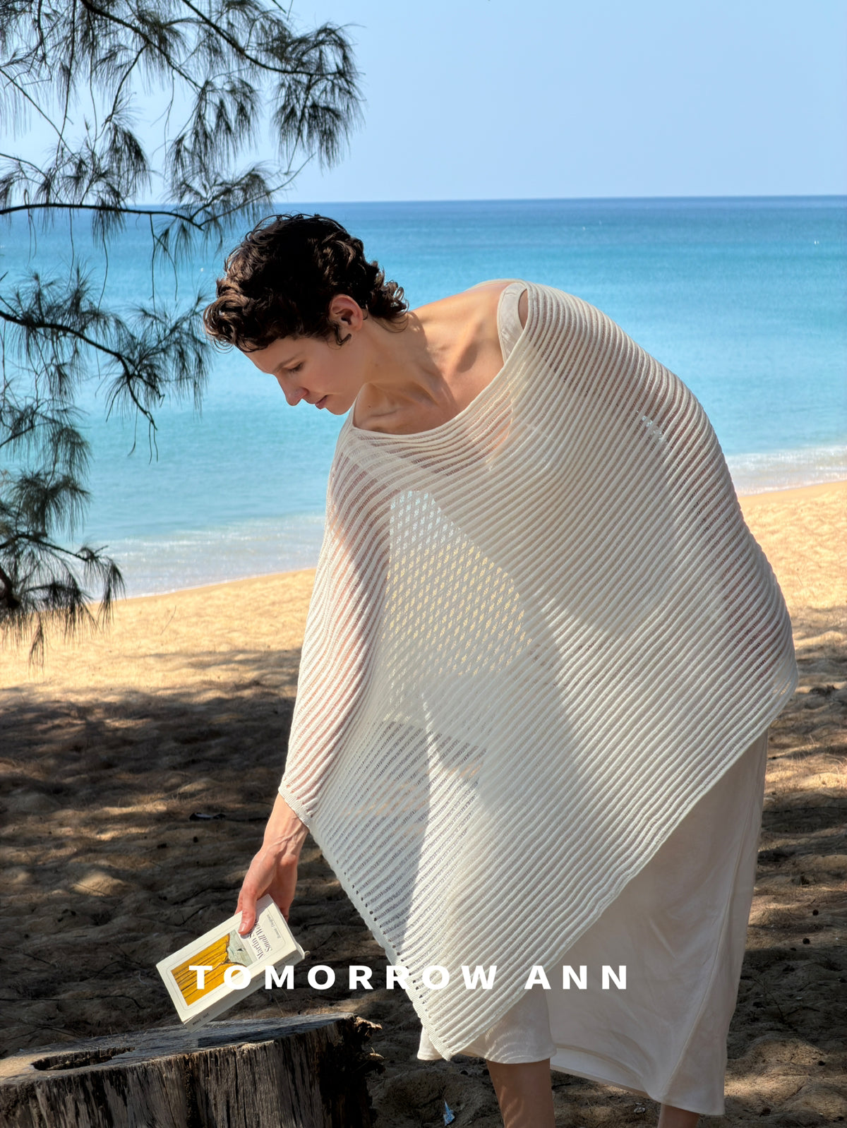 TOMORROW ANN Elegant Loose Fit Fashion Spring Knitwear - Chic Off-the-Shoulder Pullover