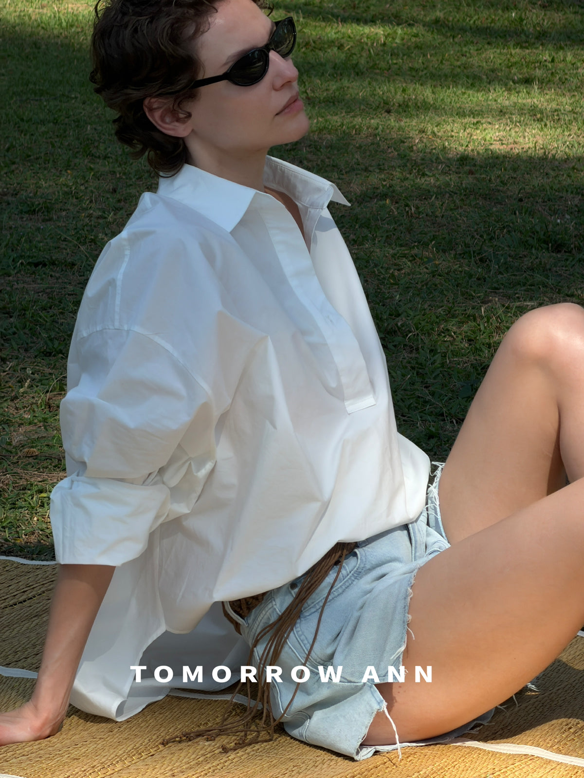 TOMORROW ANN Spring 2026 Minimalist Elegant Loose Fit Versatile Blouse