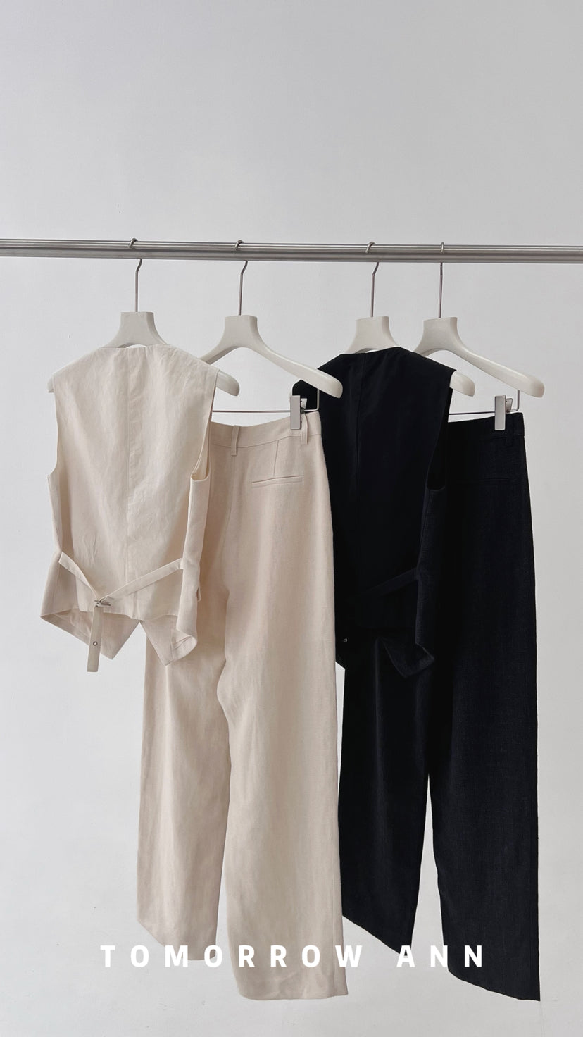 TOMORROW ANN 2026 Early Spring Designer V-Neck Commuter Vest - Chic Urban Style