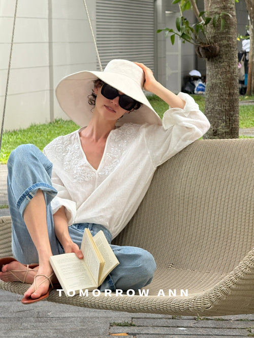 2026 Early Spring! [TOMORROW ANN] French Temperament Embroidery Sequin Fashion Blouse 12838# OZQ