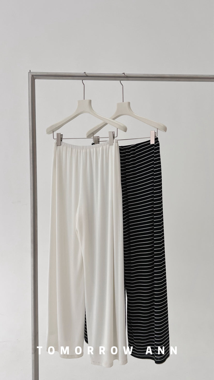TOMORROW ANN 2026 Early Spring High-Waist Elastic Slimming Casual Pants