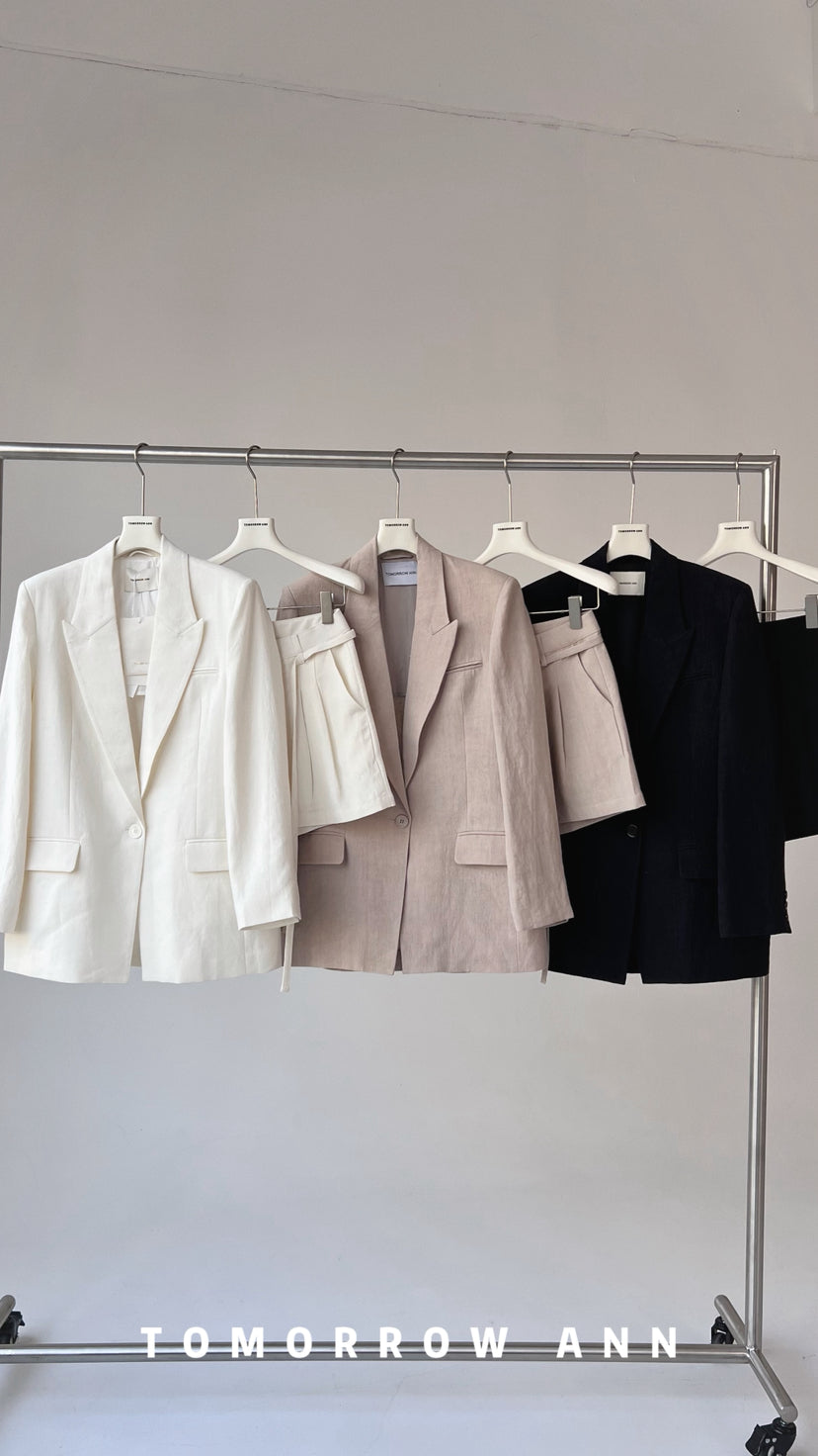 TOMORROW ANN Women's Minimalist Commuter Solid Blazer - 2026 Early Spring Collection