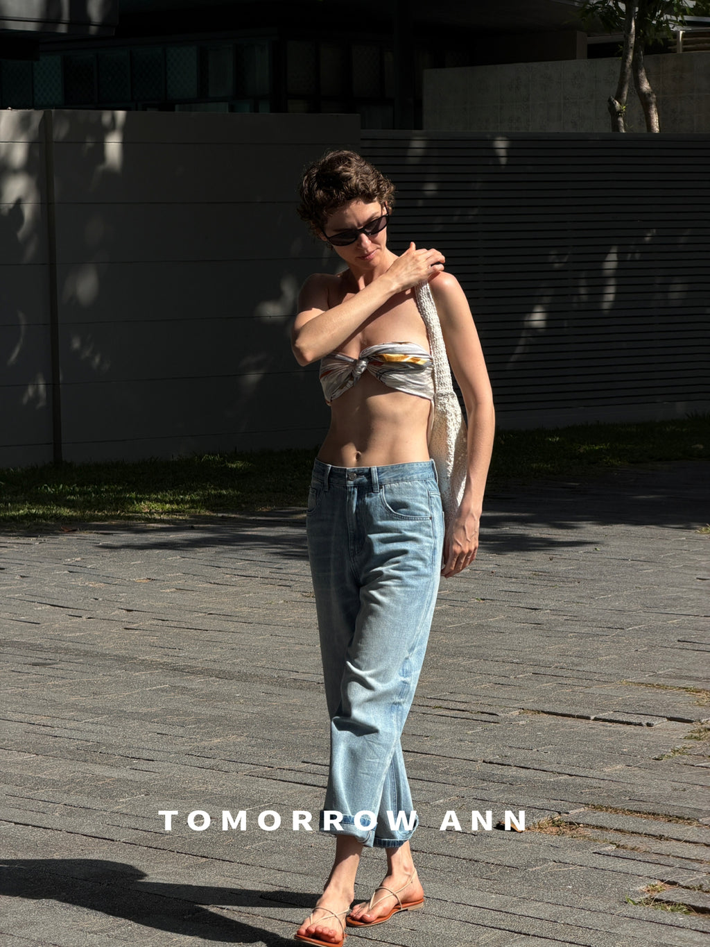 TOMORROW ANN 2026 Early Spring Retro Heavy Washed Slimming Straight Leg Cropped Jeans