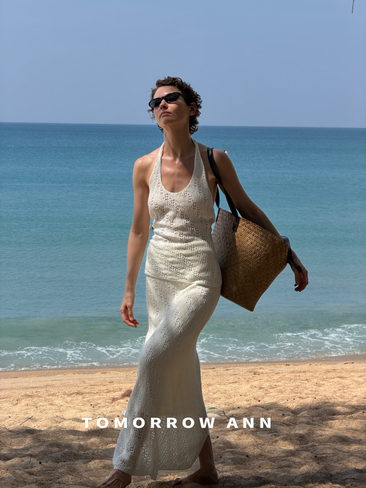 TOMORROW ANN Early Spring High-Waist Elegant Slimming A-Line Maxi Skirt