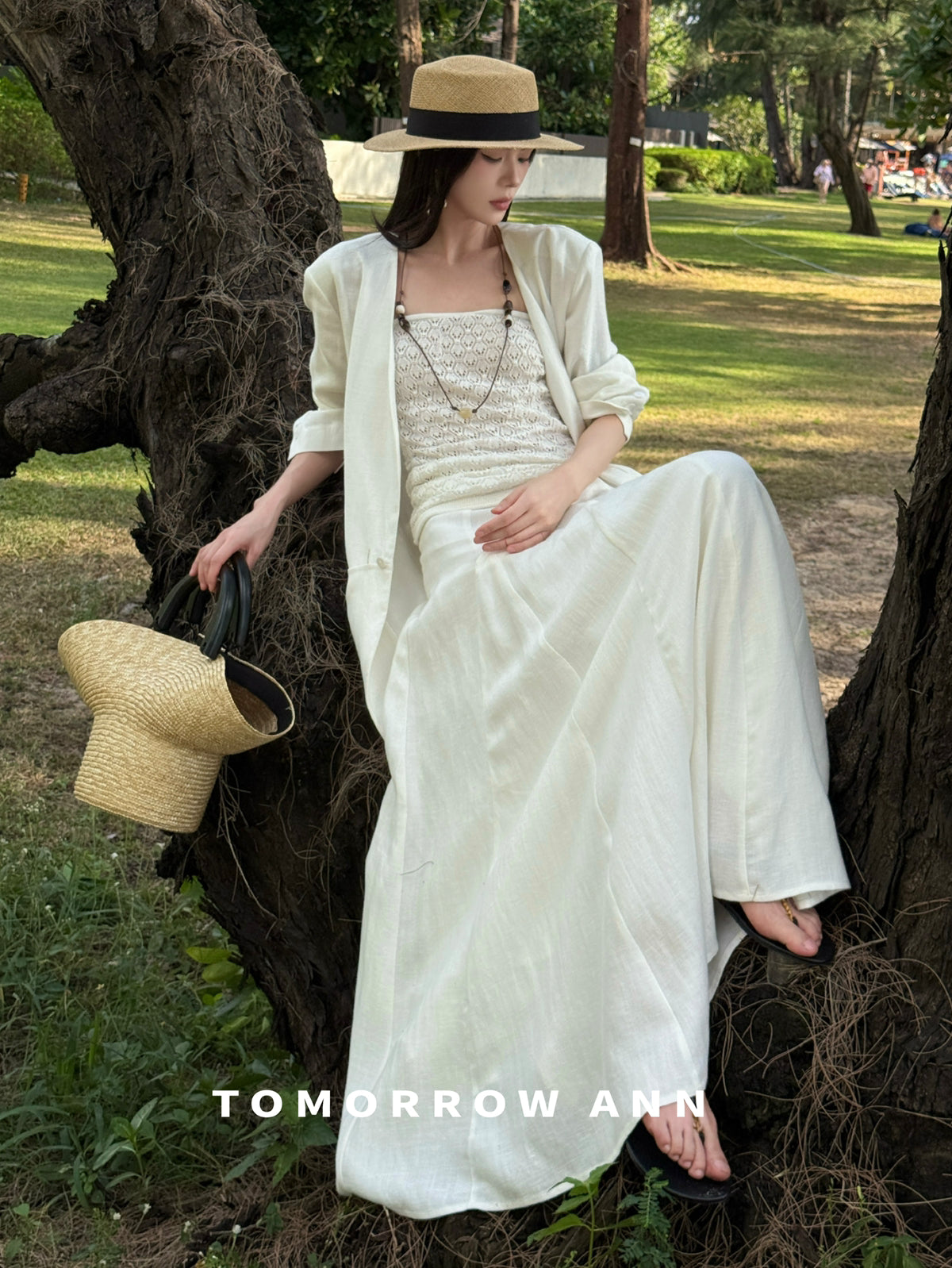TOMORROW ANN Early Spring Elegant Pleated A-Line Midi Skirt - Slimming Lazy Style Chic Skirt