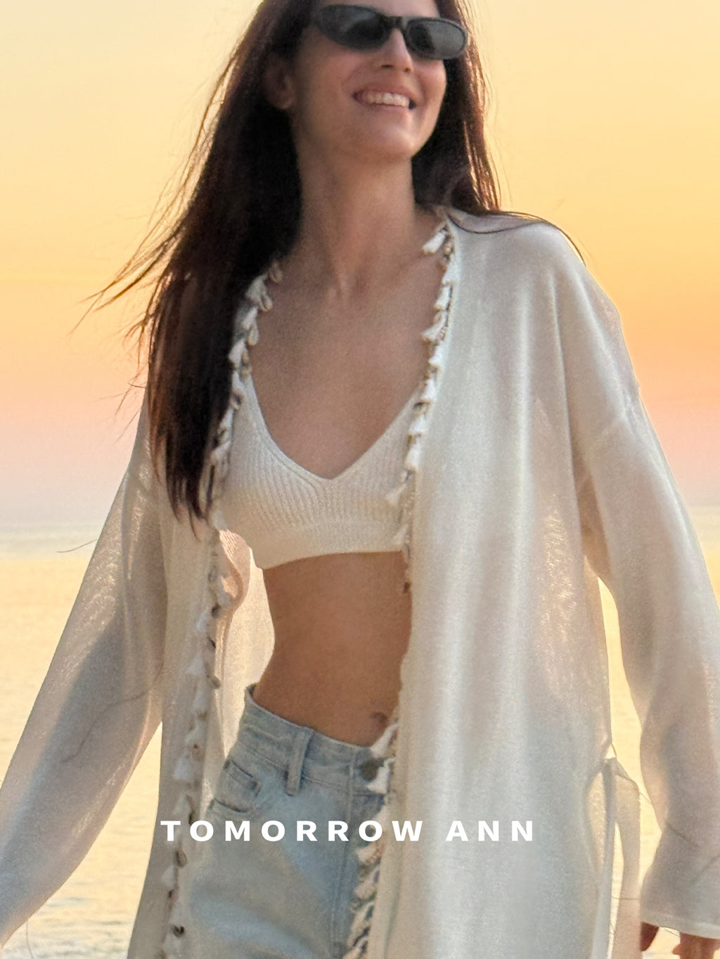 TOMORROW ANN 2026 Early Spring Premium Paper Yarn Slim Fit Knitted Camisole Vest