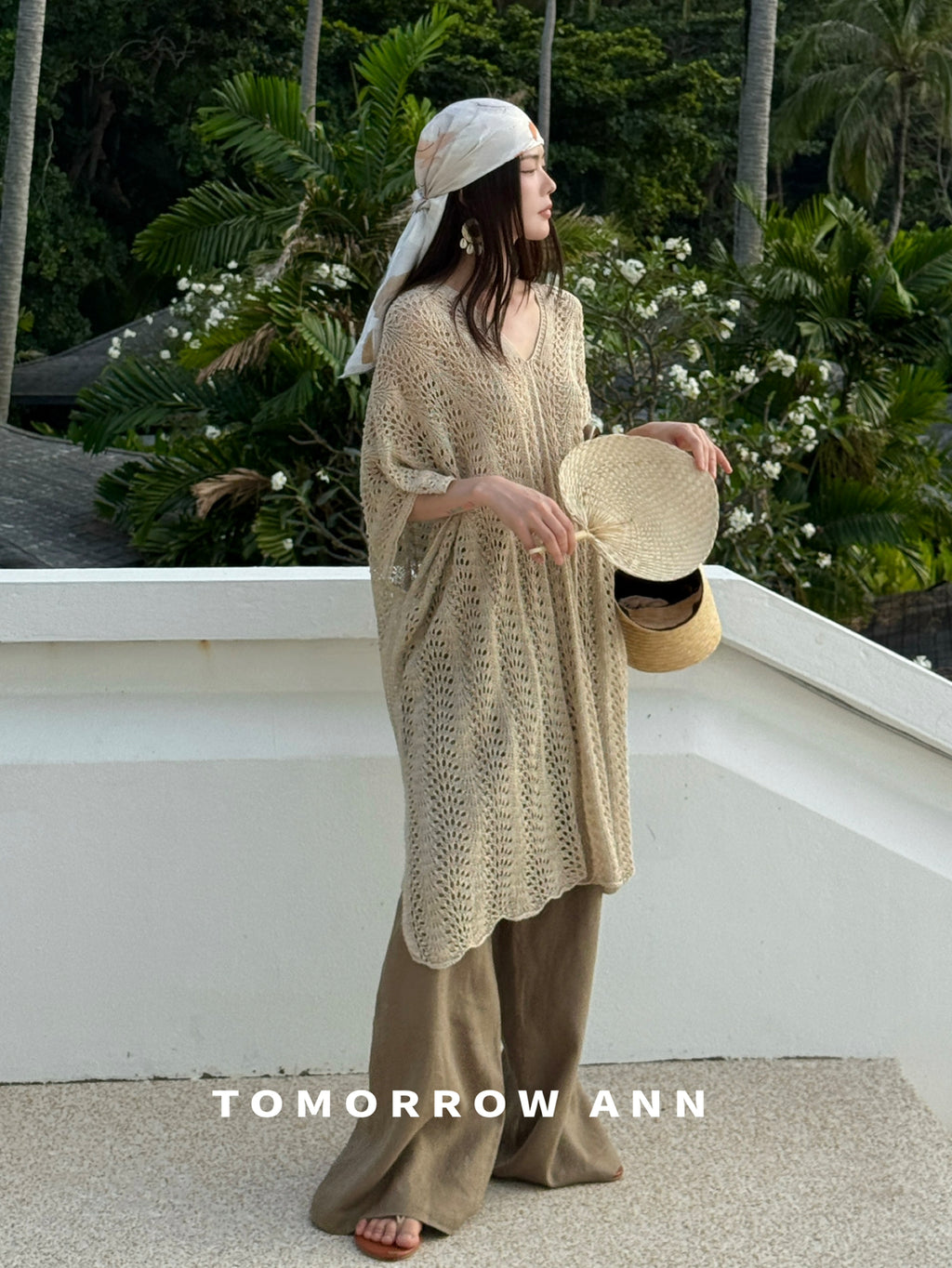 Spring 2026! 【TOMORROW ANN】Color-Block Webbing Decorated Casual Pants 12513# OZQ