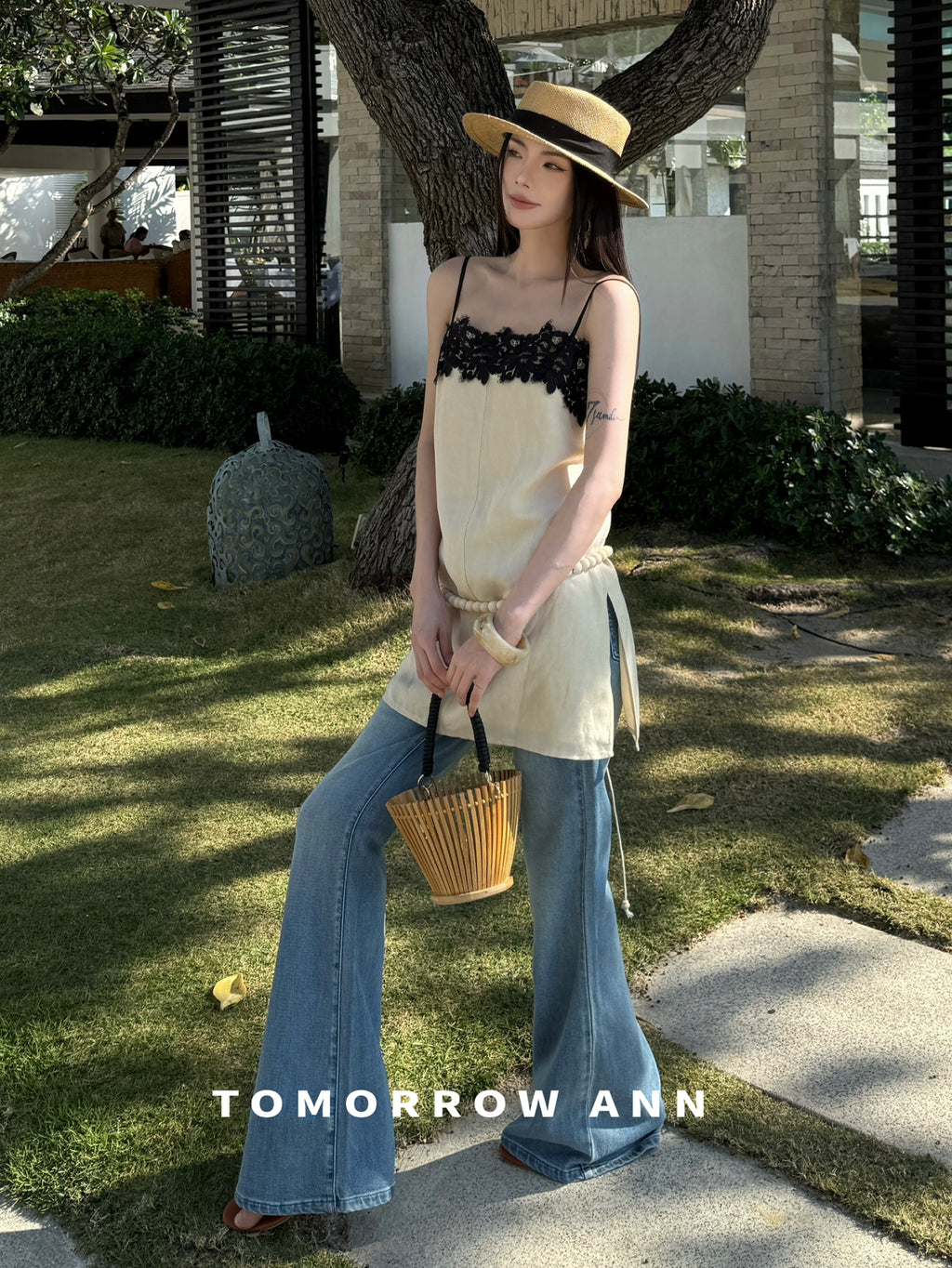 Tomorrow Ann Elegant Lace Patchwork Cami Top for Women - Spring 2026 New Arrival