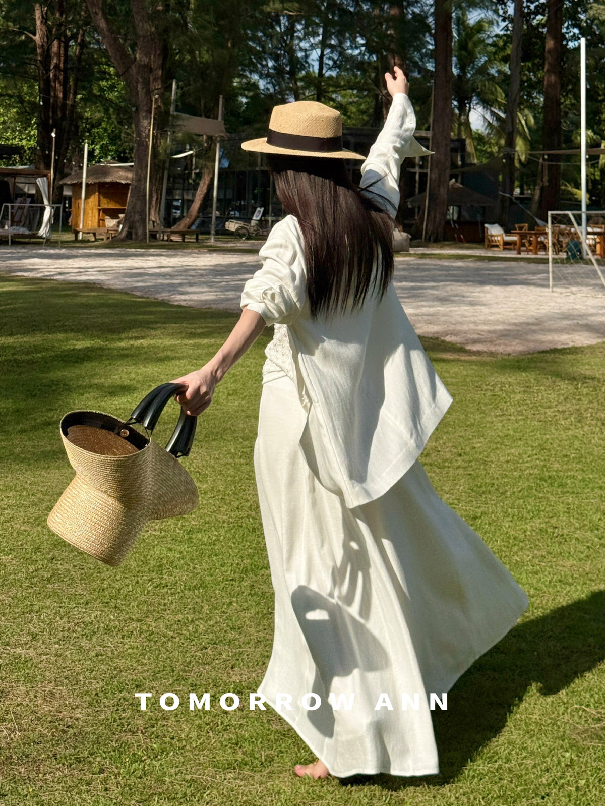 TOMORROW ANN Early Spring Elegant Pleated A-Line Midi Skirt - Slimming Lazy Style Chic Skirt