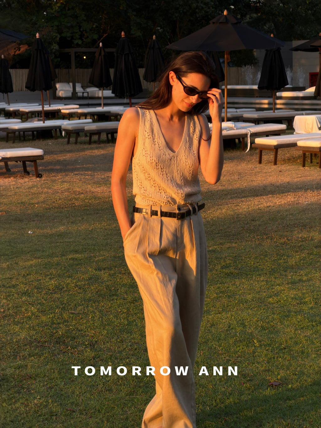 2026 Early Spring! 【TOMORROW ANN】Simple Versatile Slim-Fit Fashion Casual Pants (With Belt) 12392# OZQ
