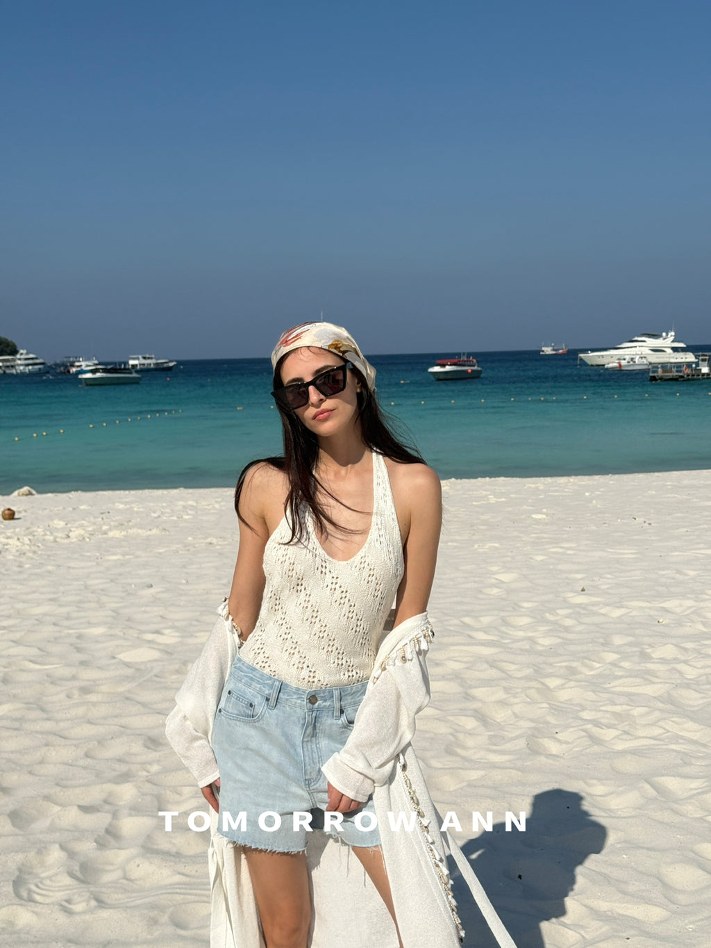 TOMORROW ANN High-Waisted Washed Denim Shorts - Versatile Spring Casual Essentials
