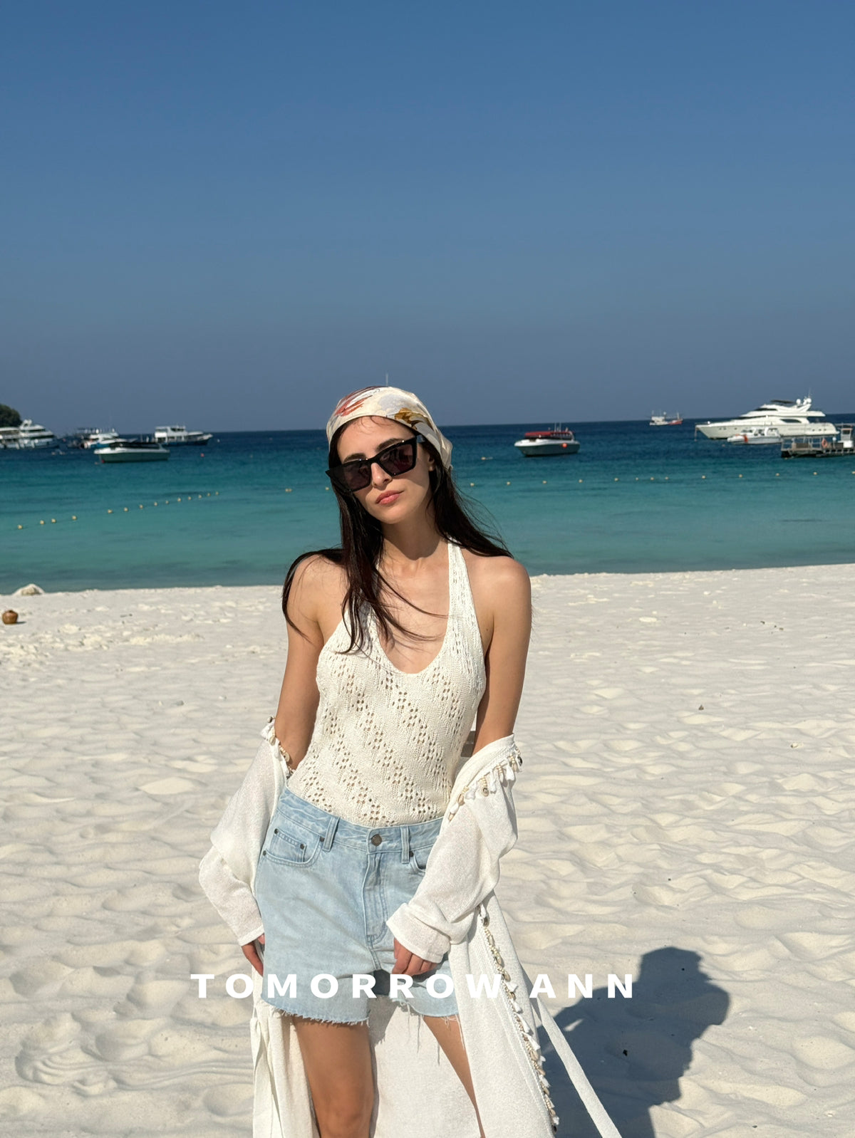 TOMORROW ANN High-Waisted Washed Denim Shorts - Versatile Spring Casual Essentials
