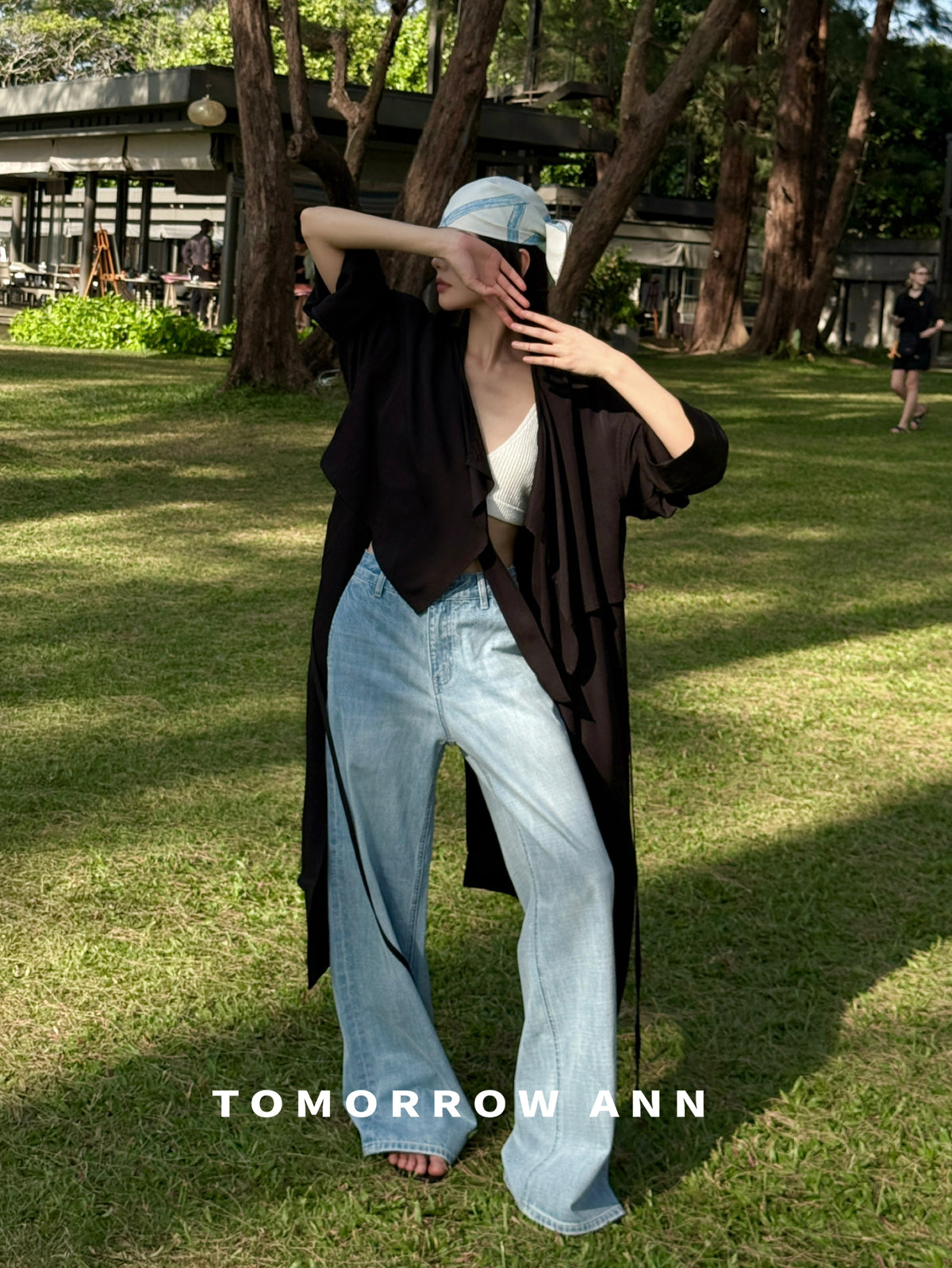 2026 Early Spring! 【TOMORROW ANN】 Minimalist Loose Drape Trench Coat (Contains 7.7% Sheep Wool) 12680# OZQ