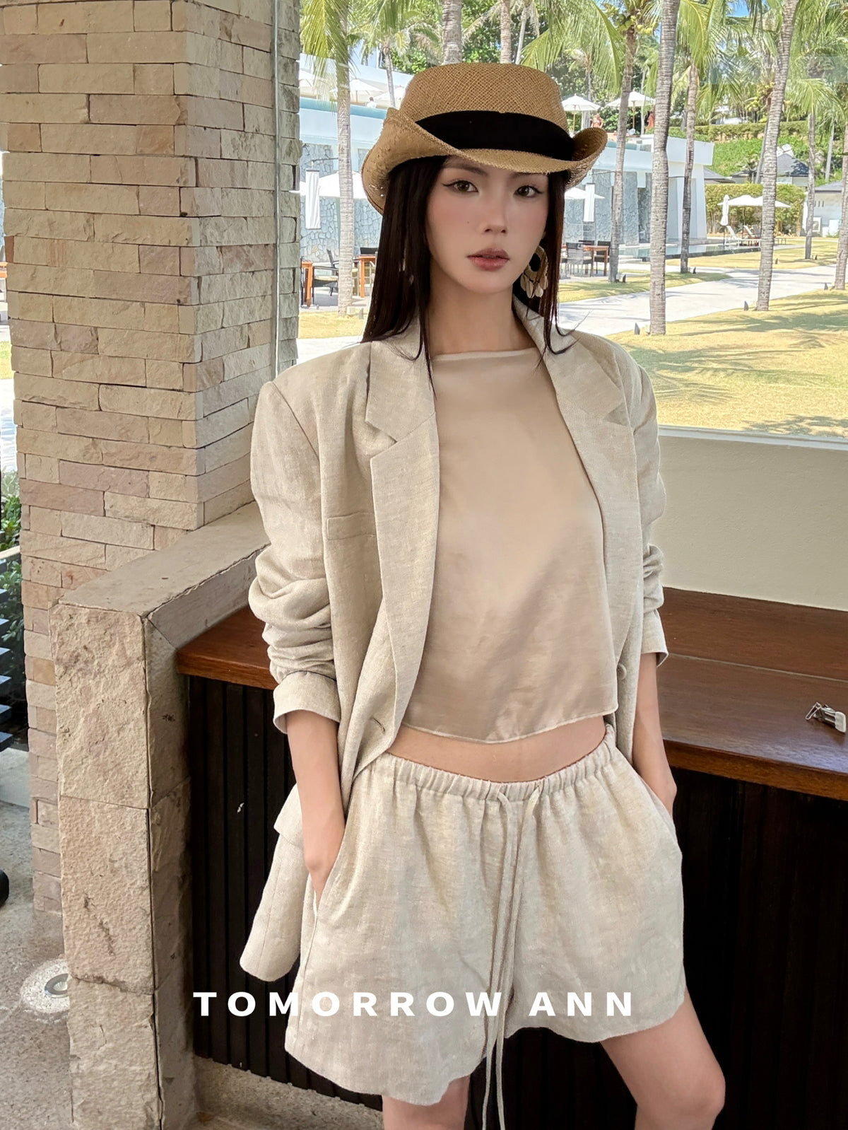 TOMORROW ANN Spring 2026 Women's Elegant Drawstring Casual Shorts - Premium Versatile Fashion