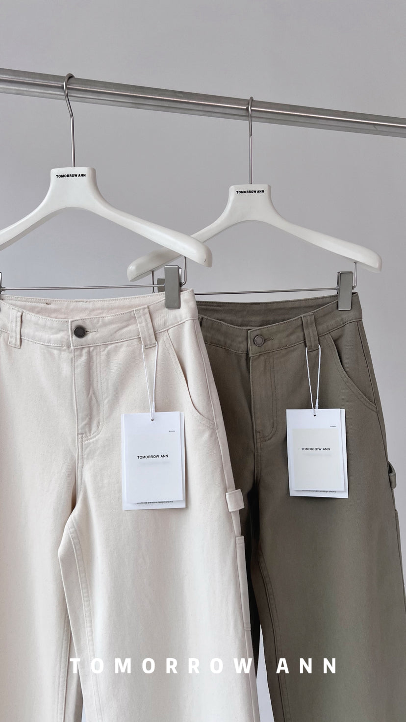 TOMORROW ANN Premium Relaxed Washed Denim Jeans - Spring 2026 High-End Straight Leg Trousers