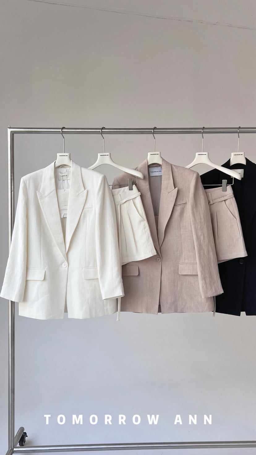 TOMORROW ANN Women's Minimalist Commuter Solid Blazer - 2026 Early Spring Collection