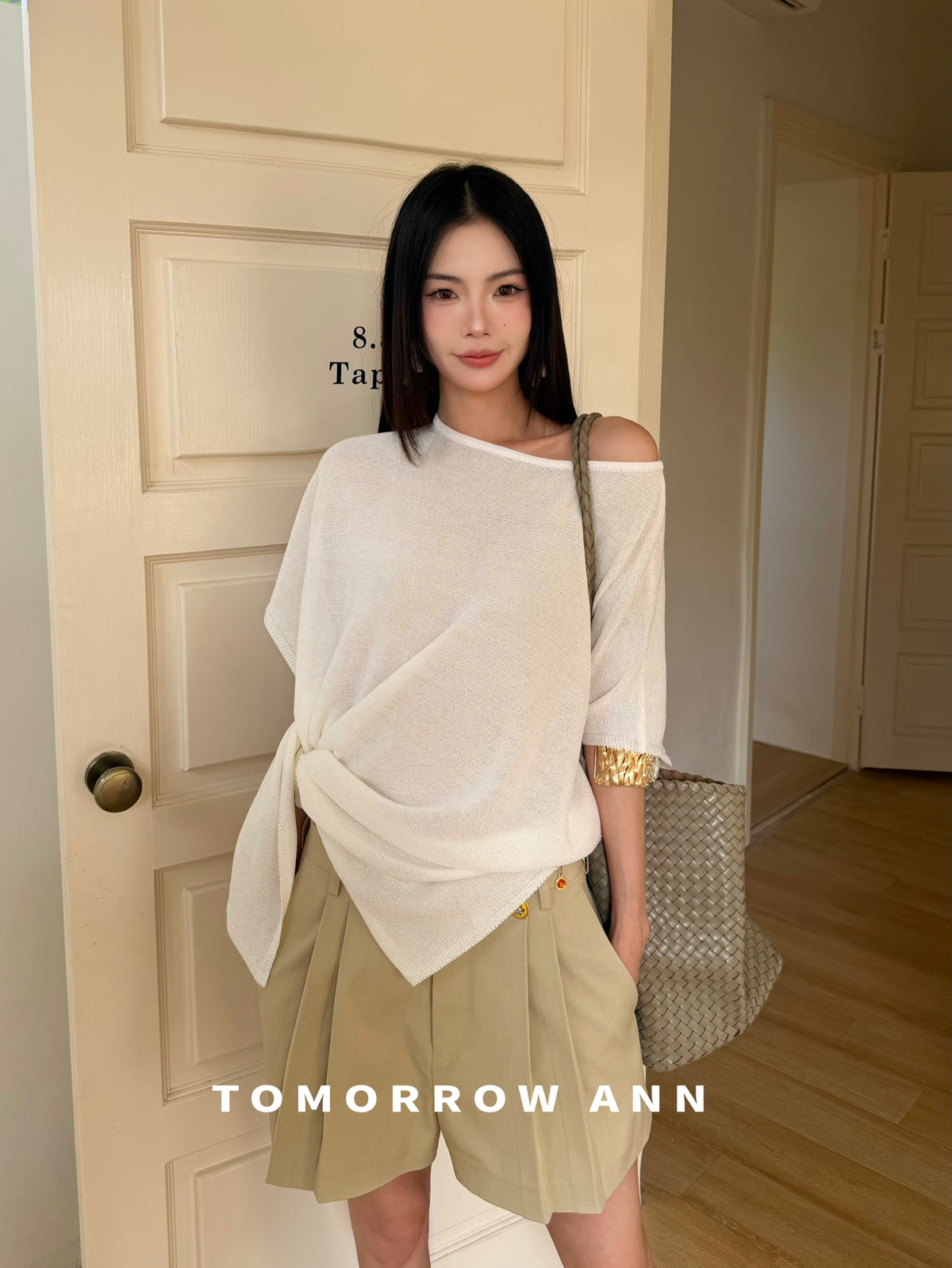 TOMORROW ANN Early Spring 2026 Lazy Style Elegant Loose Fashion Knitwear