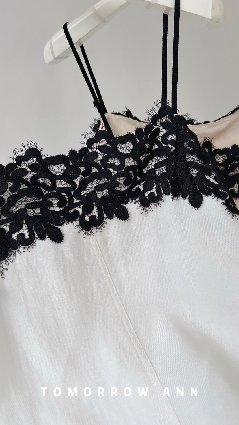 Tomorrow Ann Elegant Lace Patchwork Cami Top for Women - Spring 2026 New Arrival