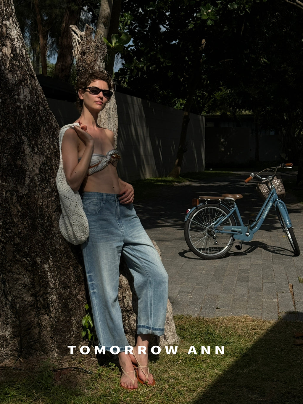 TOMORROW ANN 2026 Early Spring Retro Heavy Washed Slimming Straight Leg Cropped Jeans