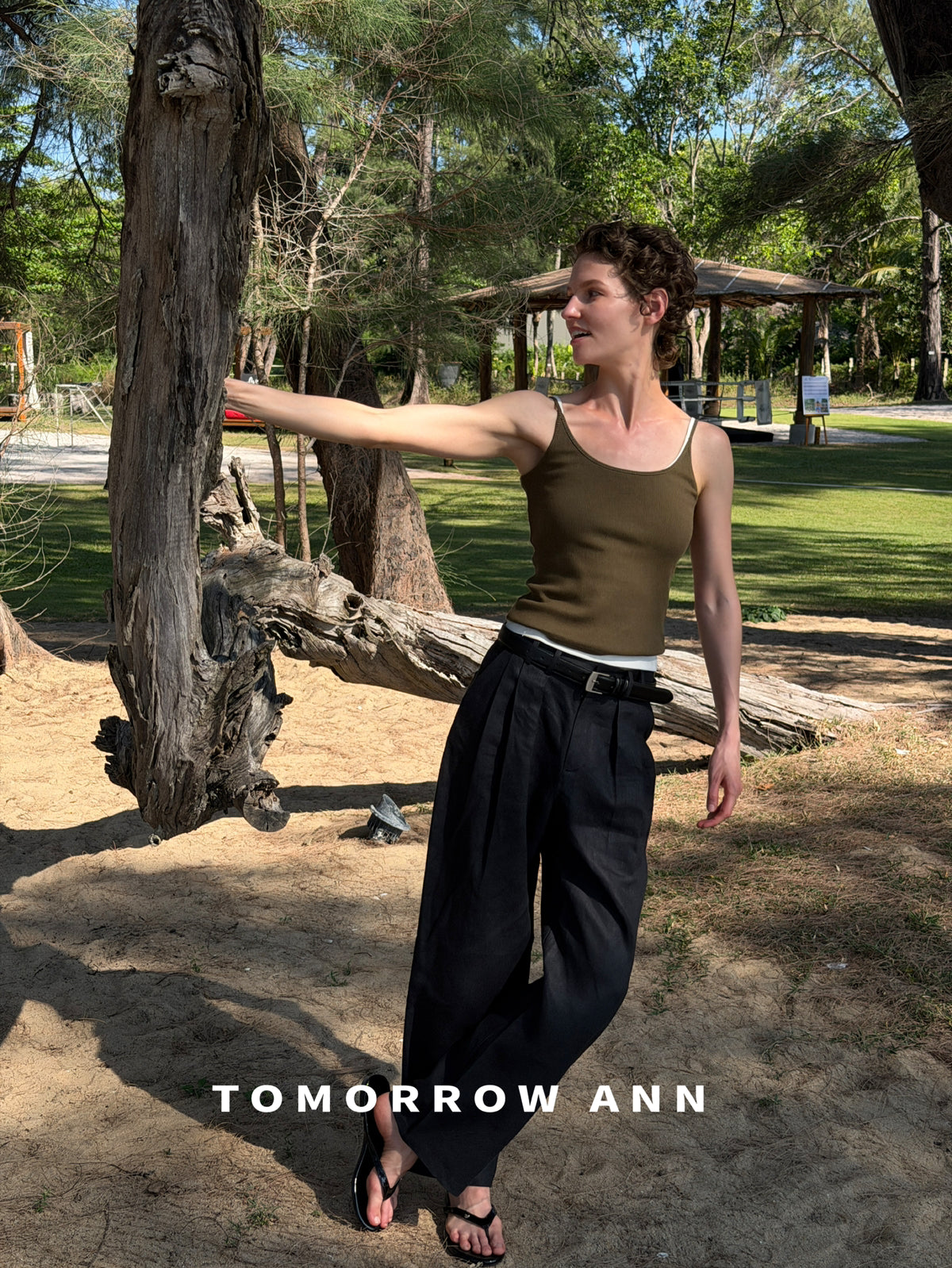 2026 Early Spring! 【TOMORROW ANN】Simple Versatile Slim-Fit Fashion Casual Pants (With Belt) 12392# OZQ