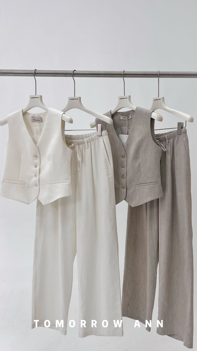 TOMORROW ANN Spring 2026 Elegant Commuter V-Neck Suit Vest - Chic Urban Style