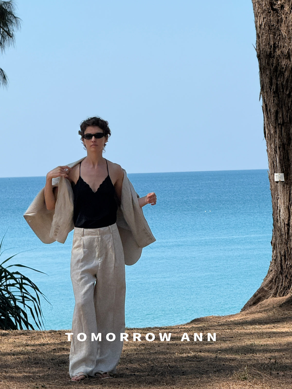 Early Spring 2026! 【TOMORROW ANN】Elegant Linen Commuter Fashion Wide-Leg Trousers 12628# OZQ