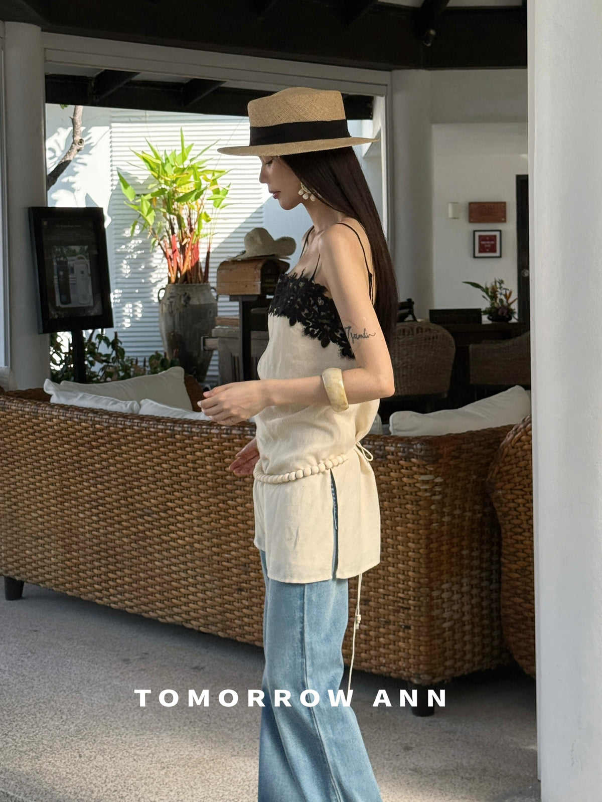 Tomorrow Ann Elegant Lace Patchwork Cami Top for Women - Spring 2026 New Arrival