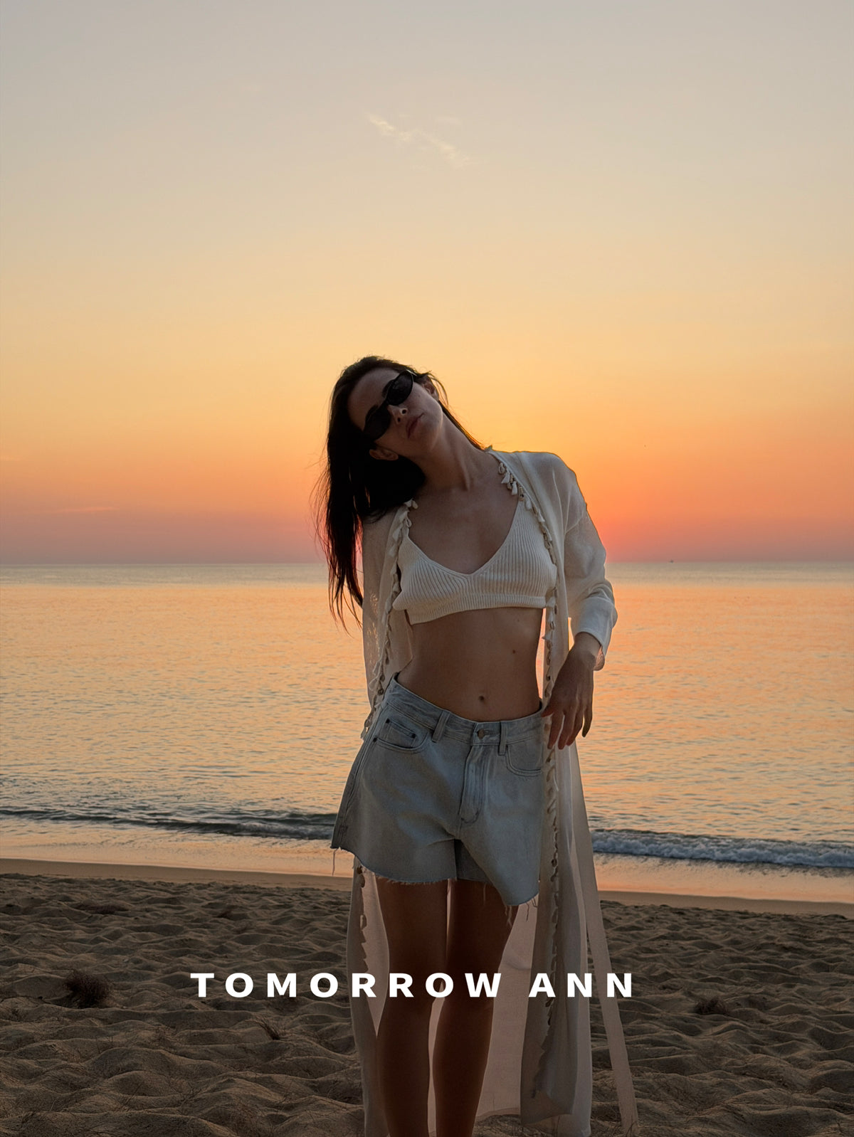 TOMORROW ANN High-Waisted Washed Denim Shorts - Versatile Spring Casual Essentials
