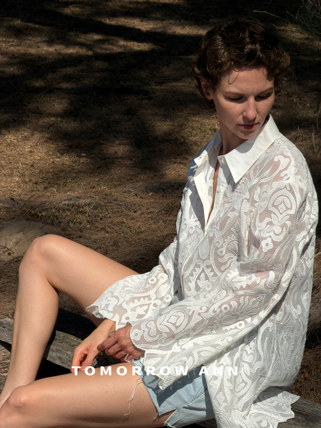 TOMORROW ANN Spring 2026 Elegant Embroidered Vacation Style Versatile Blouse