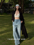 2026 Early Spring! 【TOMORROW ANN】 Minimalist Loose Drape Trench Coat (Contains 7.7% Sheep Wool) 12680# OZQ