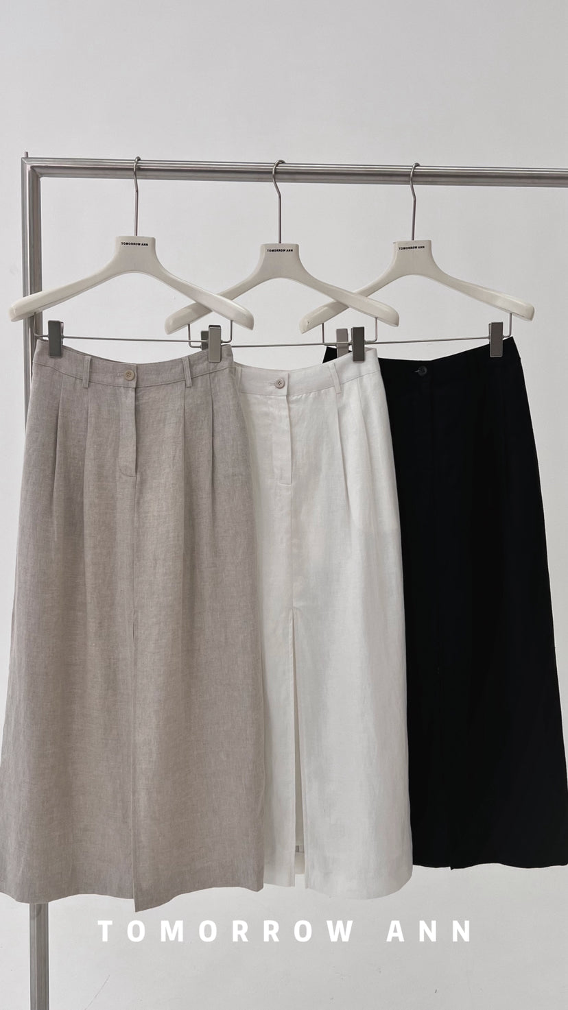 TOMORROW ANN Early Spring 2026 Elegant A-Line Midi Skirt - Slimming High-End Casual Designer Skirt