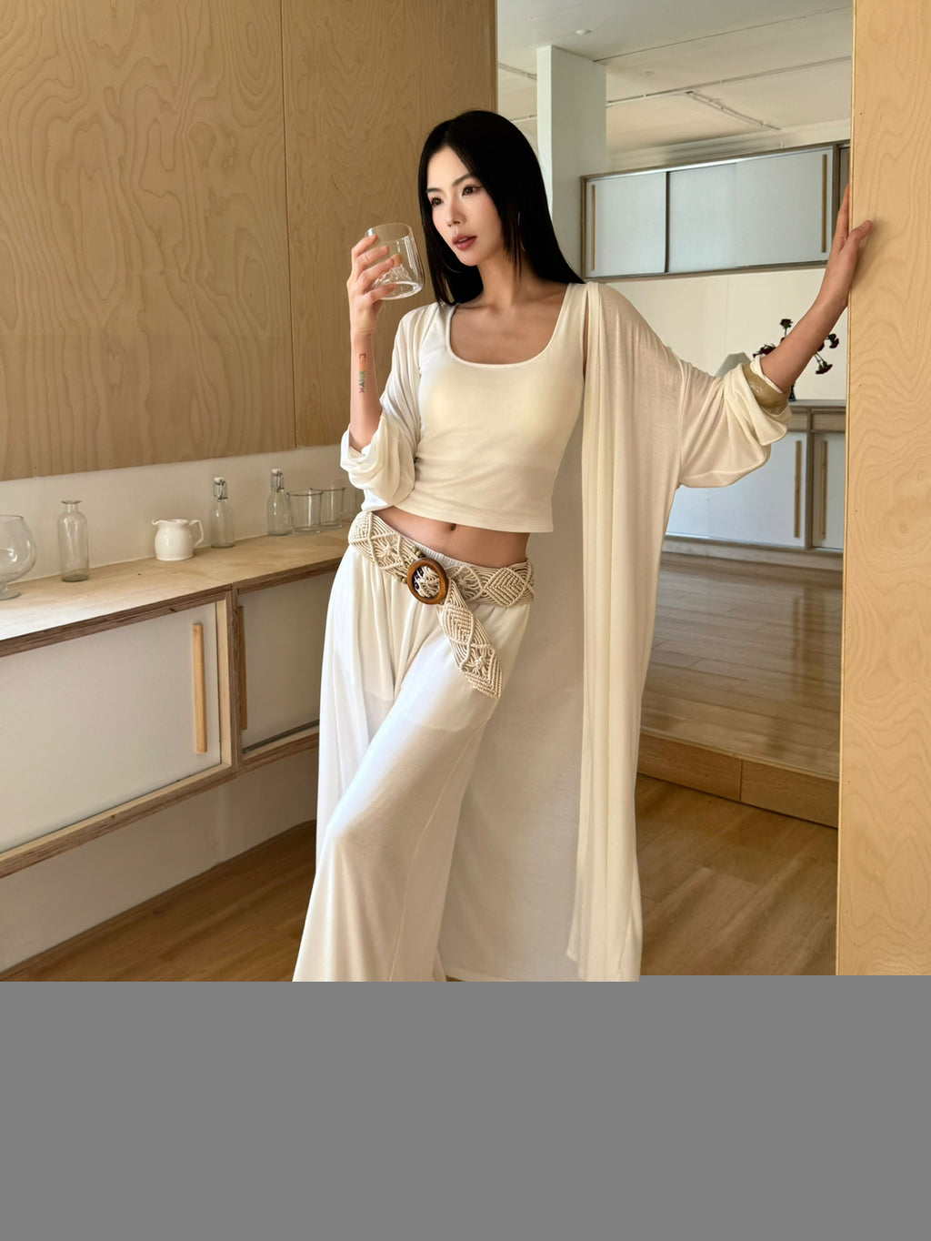 TOMORROW ANN 2026 Early Spring High-Waist Elastic Slimming Casual Pants