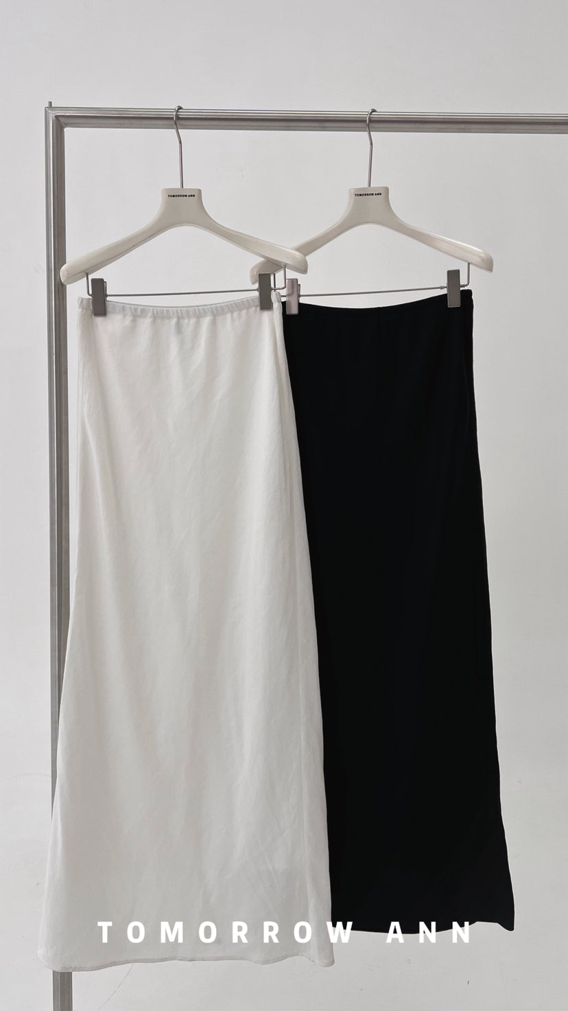 TOMORROW ANN Early Spring High-End Temperament Slimming A-Line Maxi Skirt
