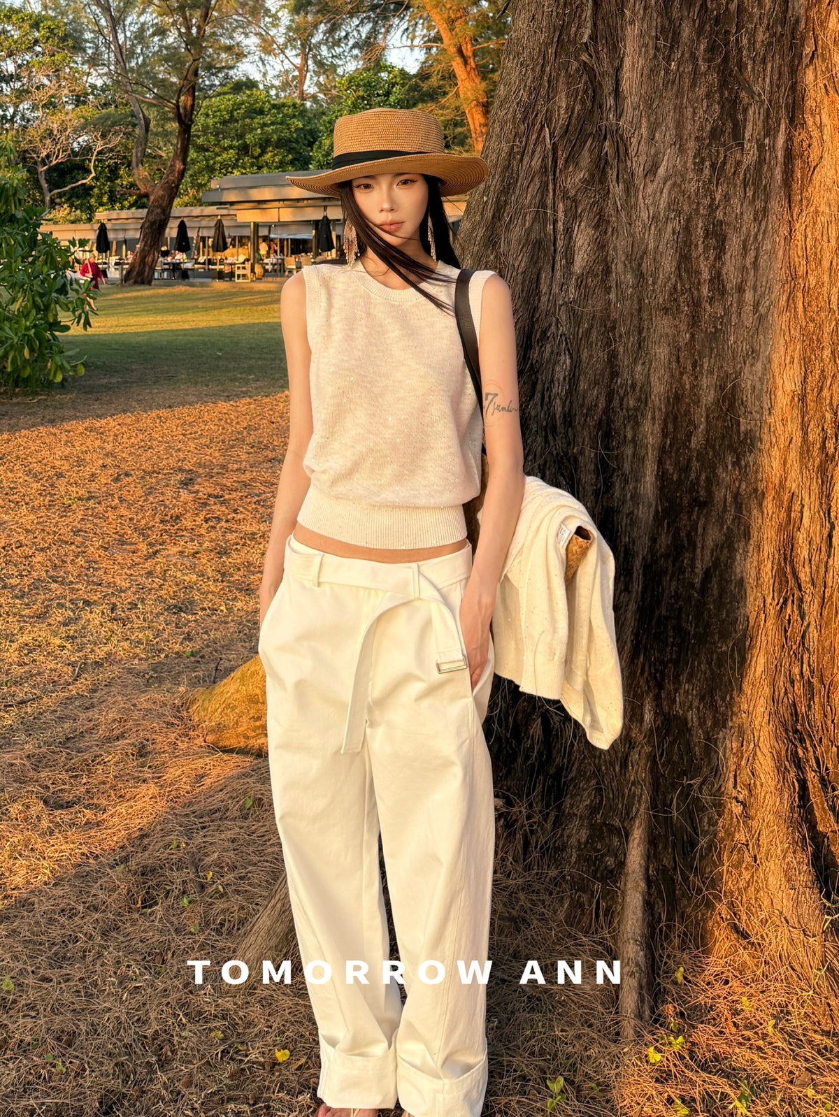 TOMORROW ANN Spring 2026 Minimalist Sequin Versatile Fashion Vest