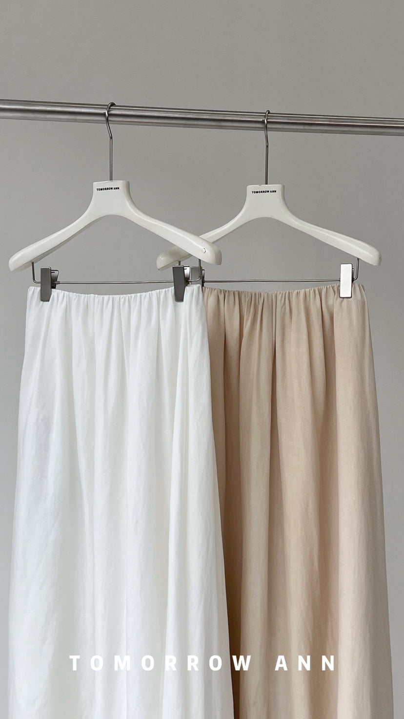 TOMORROW ANN Elegant A-Line Midi Skirt - Slimming Spring Fashion Versatile Casual Skirt