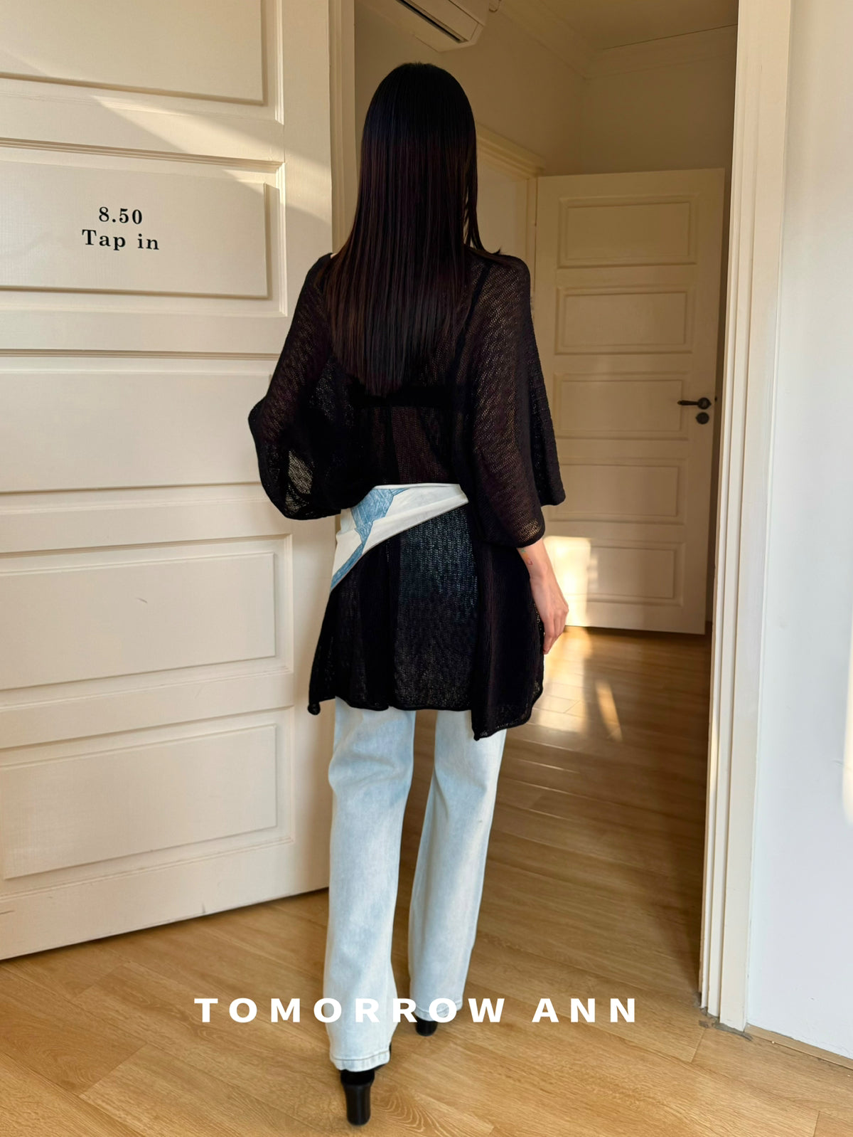 TOMORROW ANN Early Spring 2026 Minimalist Luxury V-Neck Loose Wool Blend Knit Sweater