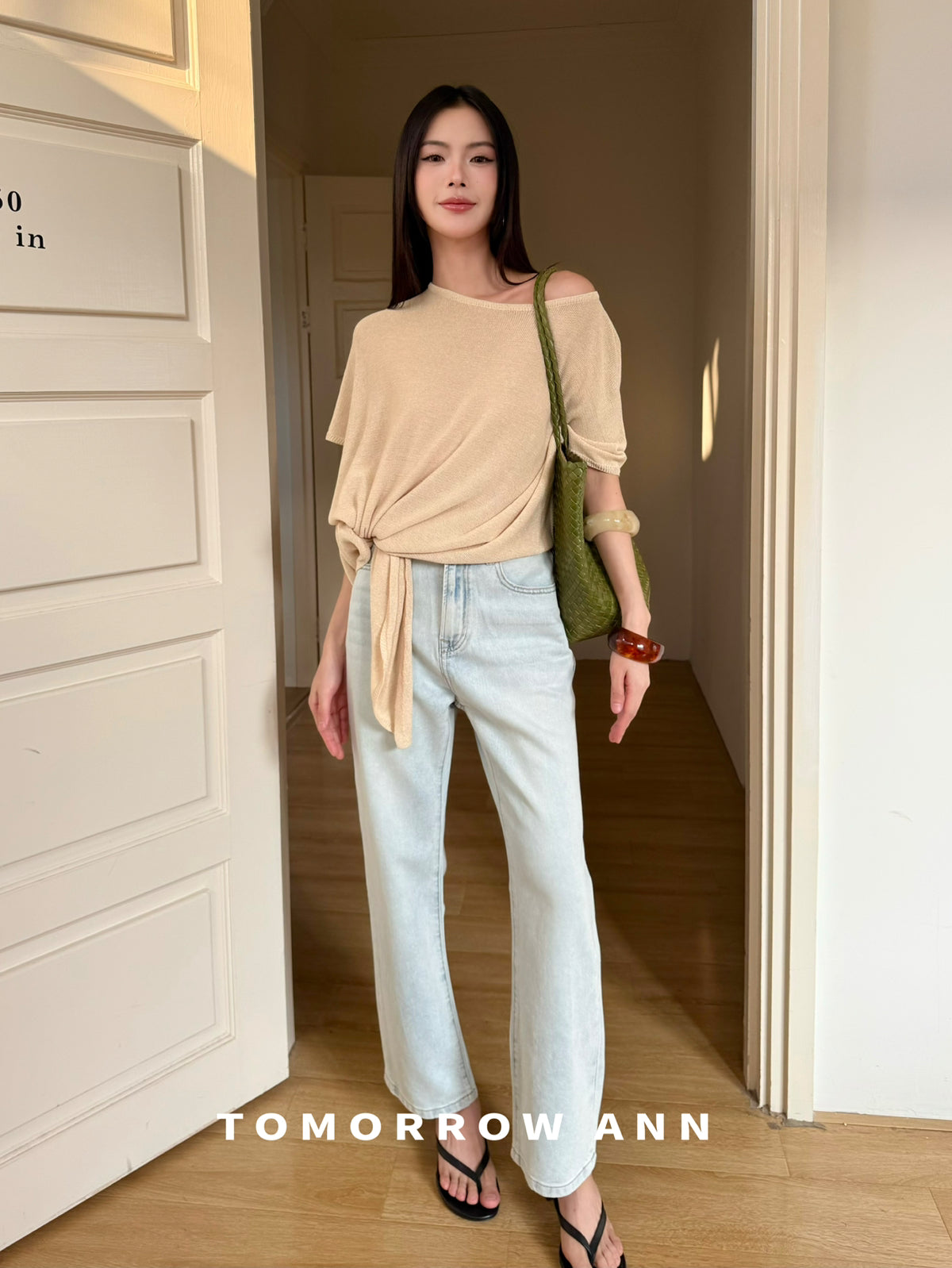 TOMORROW ANN Early Spring 2026 Lazy Style Elegant Loose Fashion Knitwear