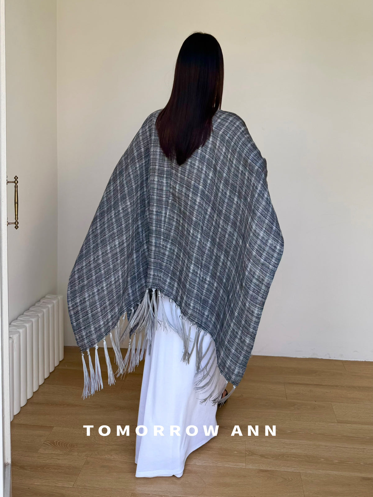 TOMORROW ANN Premium Linen Tassel Shawl - Versatile Lightweight Wrap for Women
