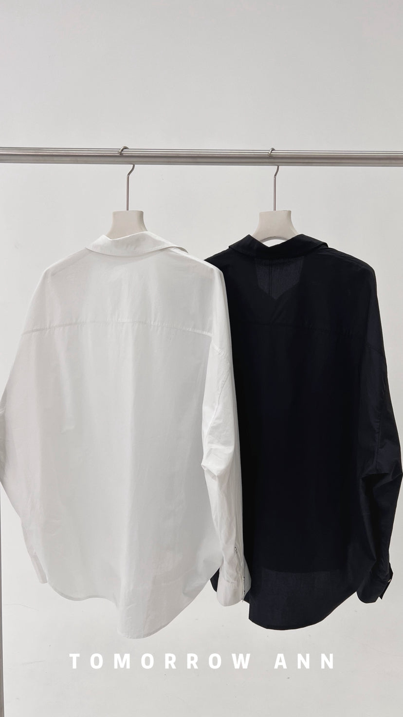 TOMORROW ANN Spring 2026 Minimalist Elegant Loose Fit Versatile Blouse