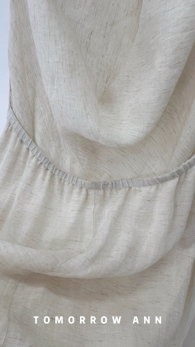 TOMORROW ANN Elegant Minimalist Halter Maxi Dress - Slimming Early Spring Vacation Outfit