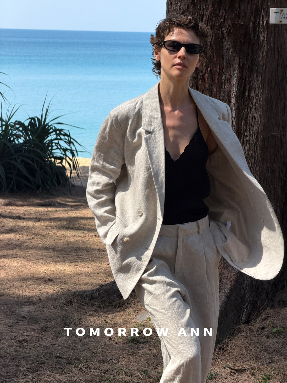 TOMORROW ANN Elegant Business Casual Double-Breasted Blazer - Timeless Commuter Style