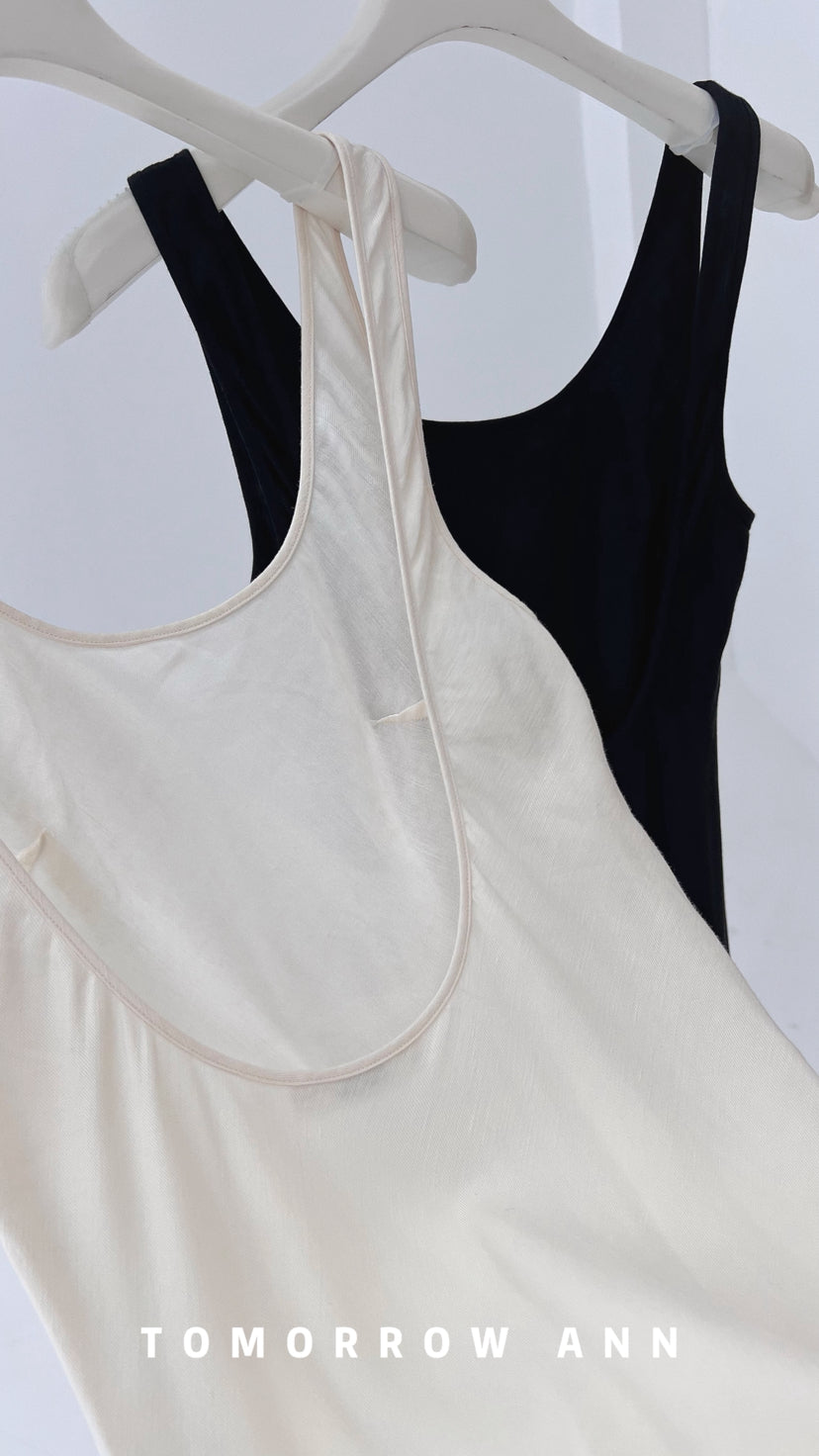 Tomorrow Ann 2026 Early Spring Minimalist Elegant Backless Maxi Vest Dress